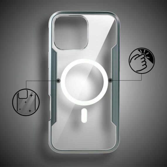 Etui do iPhone 16 Pro Max AluHybrid z MagSafe, twardy tył z metalowym wzmocnieniem, szareObszar kompozycji 2