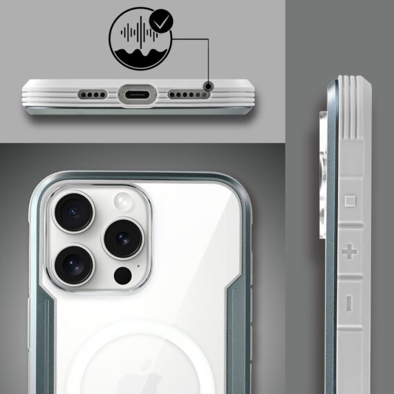 Etui do iPhone 16 Pro Max AluHybrid z MagSafe, twardy tył z metalowym wzmocnieniem, szareObszar kompozycji 6