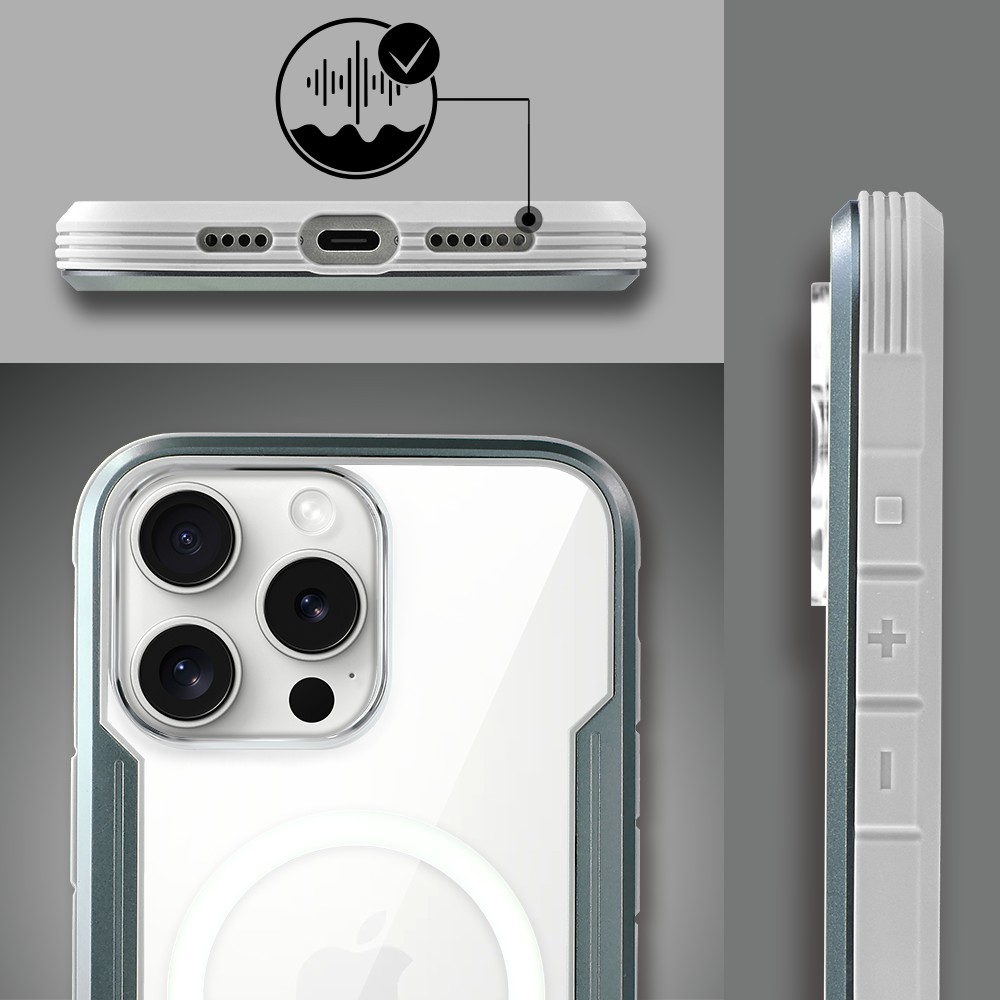 Etui do iPhone 16 Pro Max AluHybrid z MagSafe, twardy tył z metalowym wzmocnieniem, szareObszar kompozycji 6