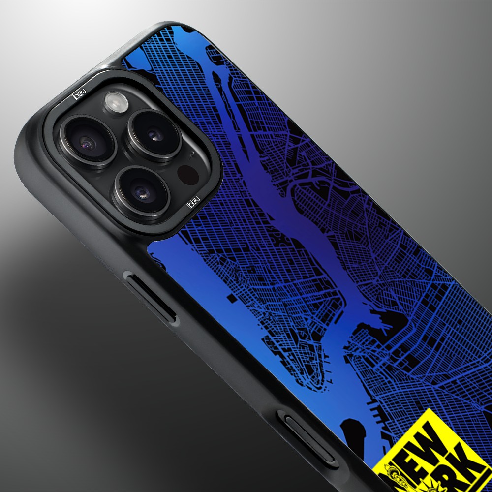 Etui do iPhone 16 Pro Max IBIZU DropGuard Matt z MagSaf, Mapy Świata, New York (3)
