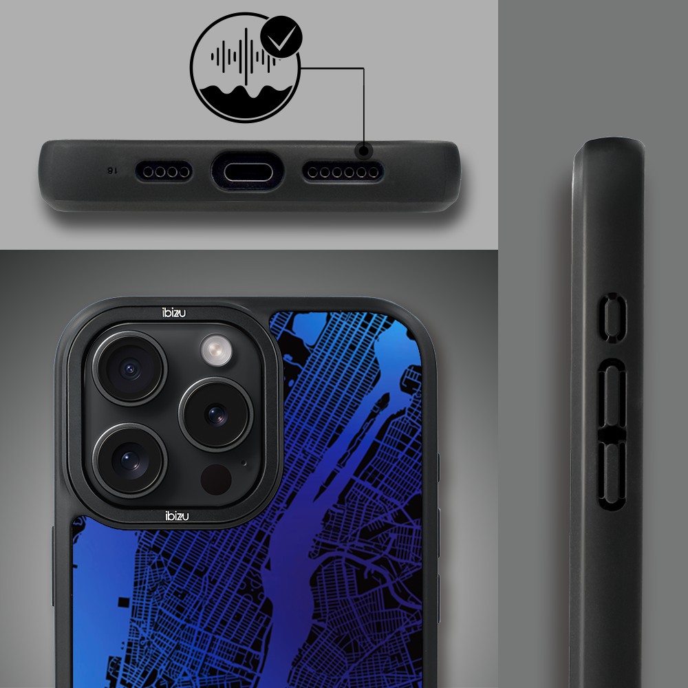 Etui do iPhone 16 Pro Max IBIZU DropGuard Matt z MagSaf, Mapy Świata, New York (5)