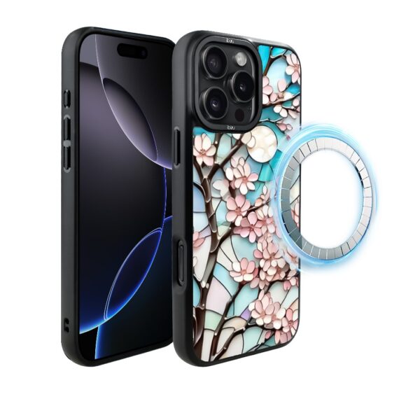 Etui do iPhone 16 Pro Max IBIZU DropGuard Matt z MagSafe, Barwy Szkła, Księżycowa Wiśnia (3)