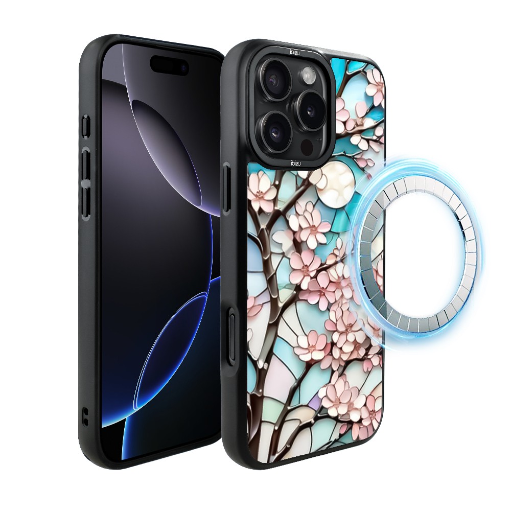 Etui do iPhone 16 Pro Max IBIZU DropGuard Matt z MagSafe, Barwy Szkła, Księżycowa Wiśnia