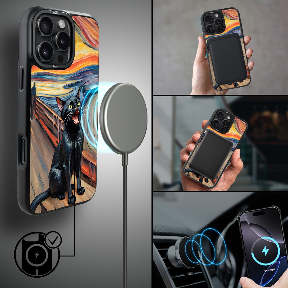 Etui-do-iPhone-16-Pro-Max-IBIZU-DropGuard-Matt-z-MagSafe-Edvard-Munch-krzyk kota (1)