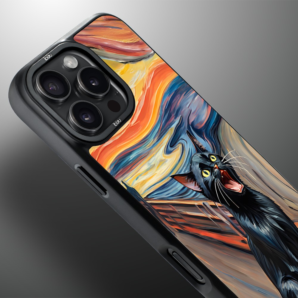Etui-do-iPhone-16-Pro-Max-IBIZU-DropGuard-Matt-z-MagSafe-Edvard-Munch-krzyk kota (2)