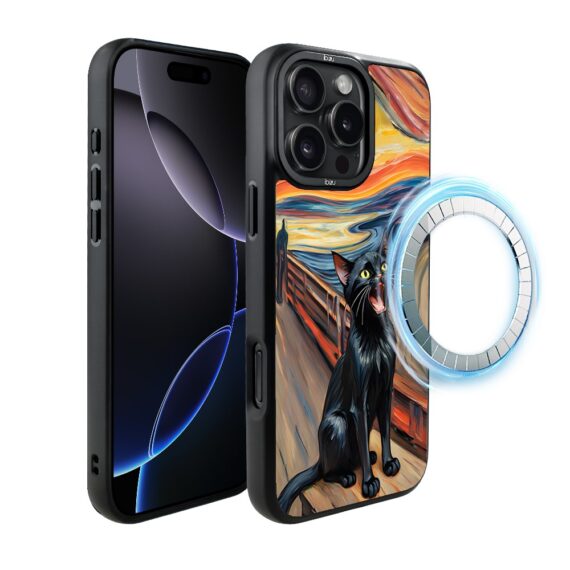 Etui-do-iPhone-16-Pro-Max-IBIZU-DropGuard-Matt-z-MagSafe-Edvard-Munch-krzyk kota (6)