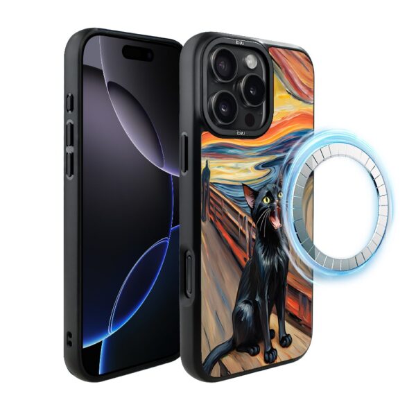 Etui-do-iPhone-16-Pro-Max-IBIZU-DropGuard-Matt-z-MagSafe-Edvard-Munch-krzyk kota (6)