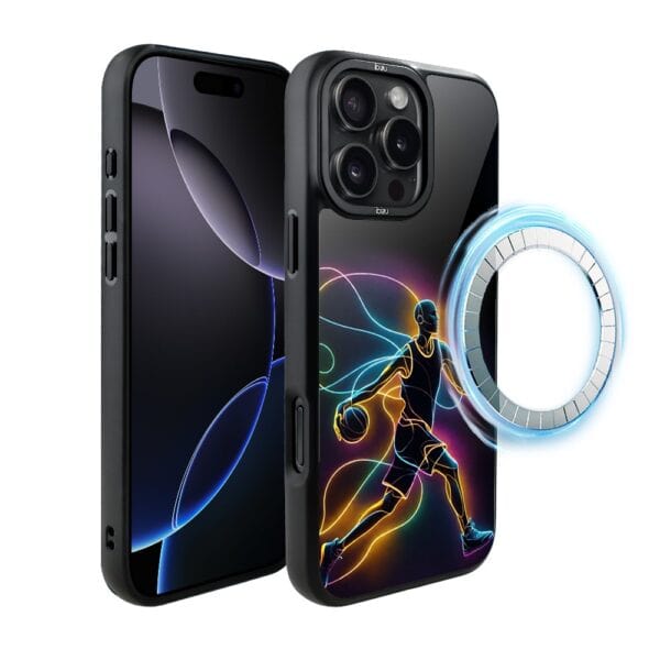 Etui do iPhone 16 Pro Max IBIZU DropGuard Matt z MagSafe, #ElectroMove, Duch koszykówki