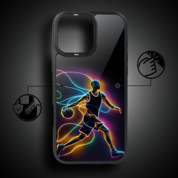 Etui do iPhone 16 Pro Max IBIZU DropGuard Matt z MagSafe, #ElectroMove, Duch koszykówkiip 16 pro-7