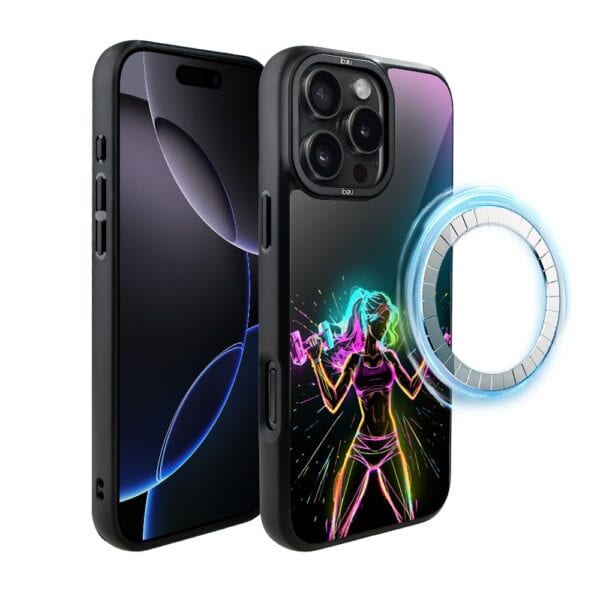 Etui do iPhone 16 Pro Max IBIZU DropGuard Matt z MagSafe, #ElectroMove, Wibracja fitness