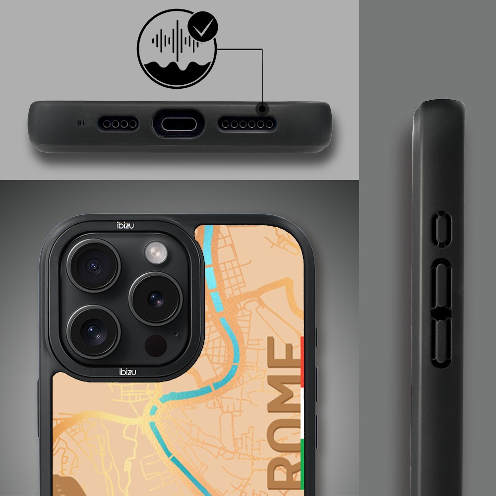 Etui do iPhone 16 Pro Max IBIZU DropGuard Matt z MagSafe, Mapy Świata, Rome (5)