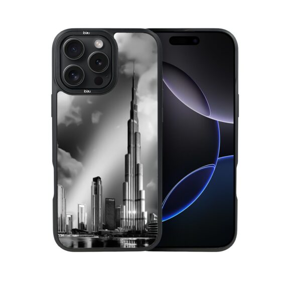 Etui do iPhone 16 Pro Max IBIZU DropGuard Matt z MagSafe, Noir City, Burj Khalifa (1)