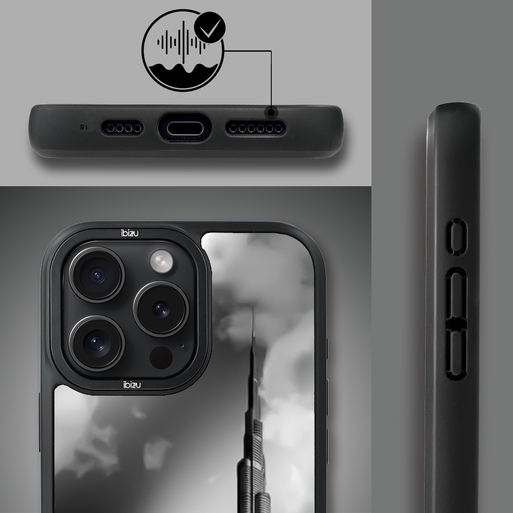 Etui do iPhone 16 Pro Max IBIZU DropGuard Matt z MagSafe, Noir City, Burj Khalifa (5)