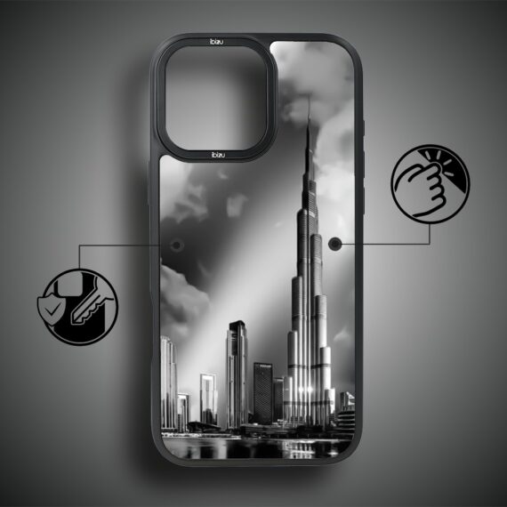 Etui do iPhone 16 Pro Max IBIZU DropGuard Matt z MagSafe, Noir City, Burj Khalifa (8)
