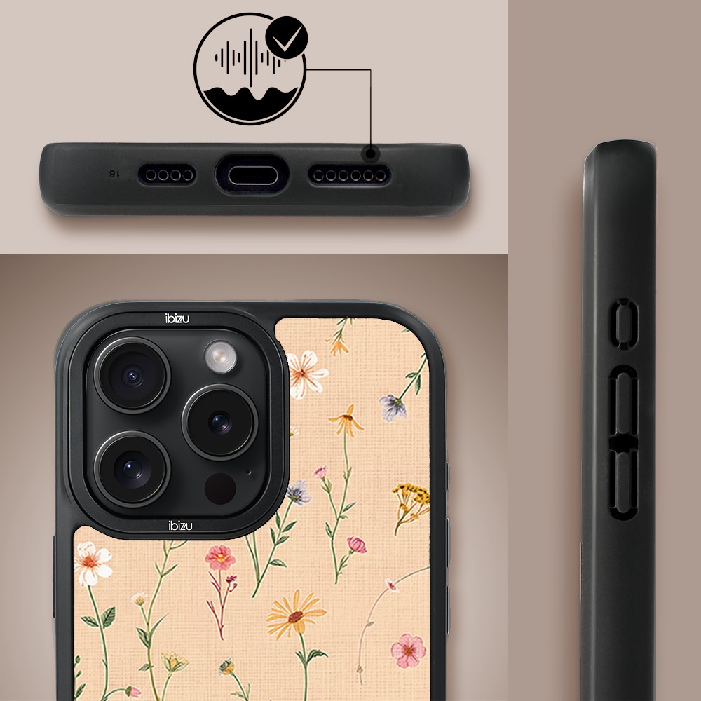 Etui do iPhone 16 Pro Max IBIZU DropGuard Matt z MagSafe, Pastel Bloom, Kolorowa łąka (1)
