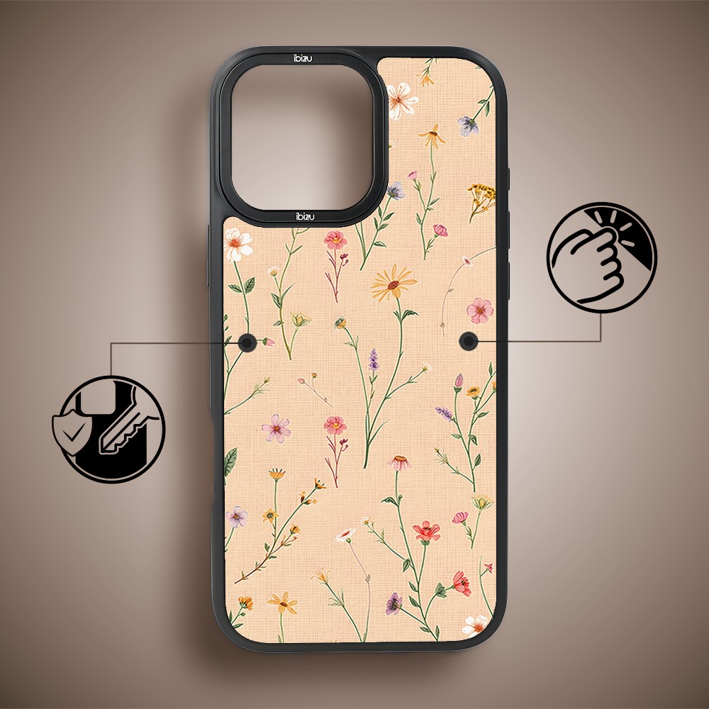 Etui do iPhone 16 Pro Max IBIZU DropGuard Matt z MagSafe, Pastel Bloom, Kolorowa łąka (4)