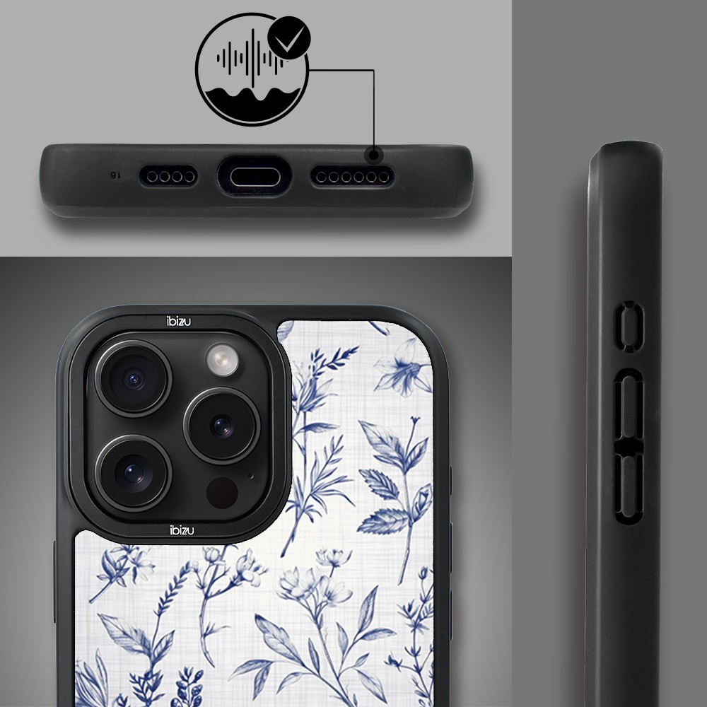 Etui do iPhone 16 Pro Max IBIZU DropGuard Matt z MagSafe, Pastel Bloom, Lazurowe szepty (8)