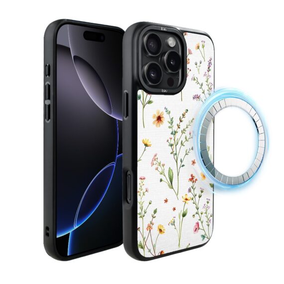 Etui do iPhone 16 Pro Max IBIZU DropGuard Matt z MagSafe, Pastel Bloom, Letni bukiet (2)