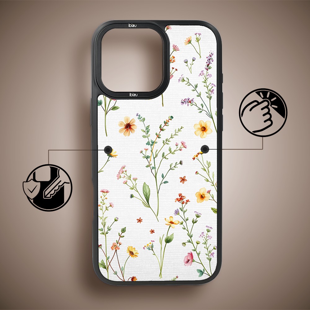 Etui do iPhone 16 Pro Max IBIZU DropGuard Matt z MagSafe, Pastel Bloom, Letni bukiet (3)