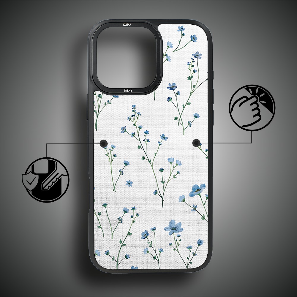 Etui do iPhone 16 Pro Max IBIZU DropGuard Matt z MagSafe, Pastel Bloom, Niebieski sen (5)