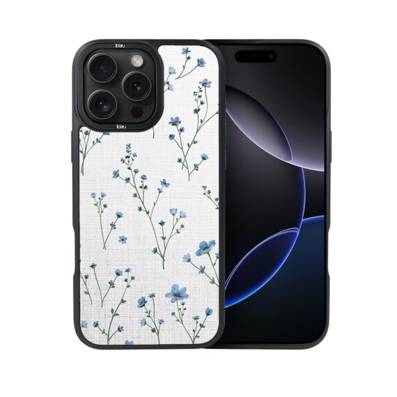 Etui do iPhone 16 Pro Max IBIZU DropGuard Matt z MagSafe, Pastel Bloom, Niebieski sen (6)