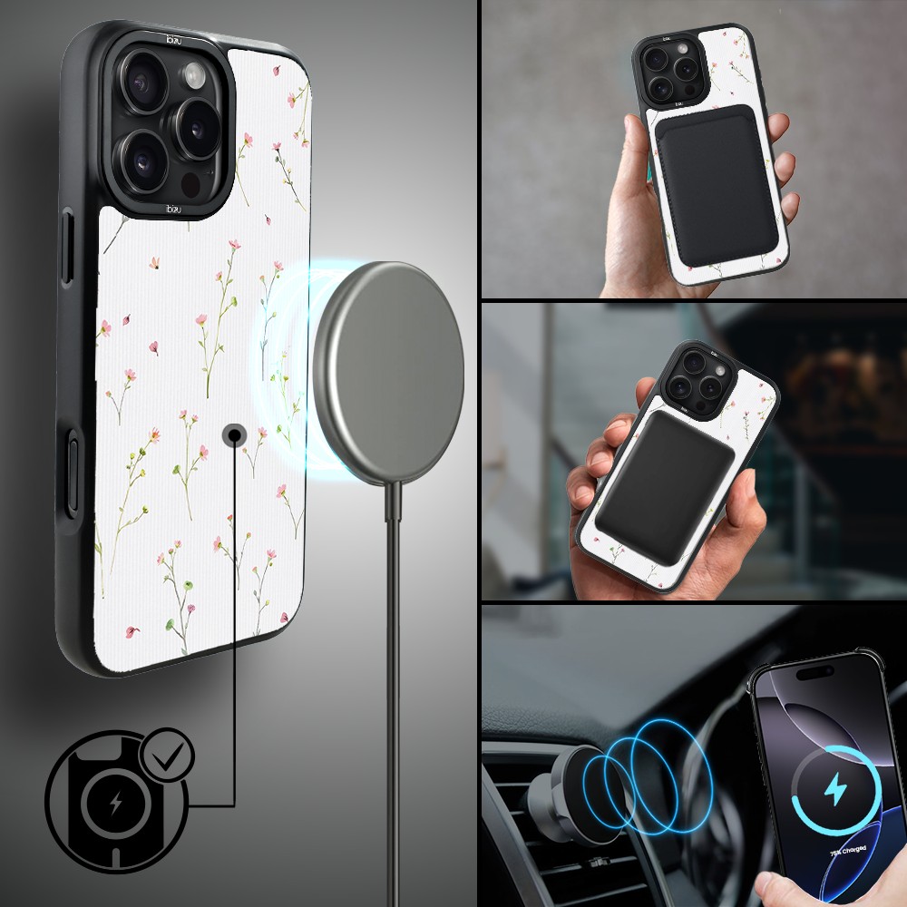 Etui do iPhone 16 Pro Max IBIZU DropGuard Matt z MagSafe, Pastel Bloom, Polna fantazja (5)