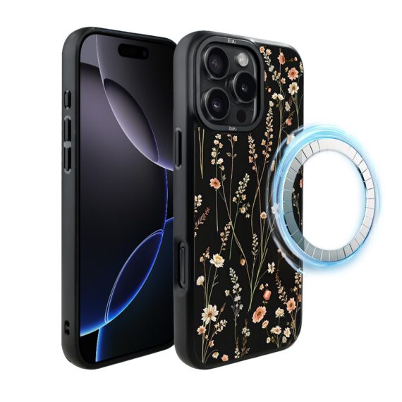 Etui do iPhone 16 Pro Max IBIZU DropGuard Matt z MagSafe, Pastel Bloom, Północny ogród (3)