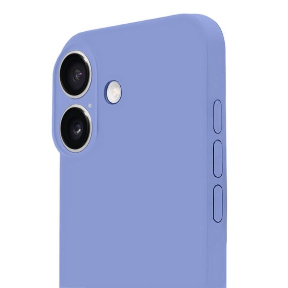 Etui do iPhone 16 silikonowe z mikrofibrą soft touch z osłoną na aparat, fioletowe liliowe (6)