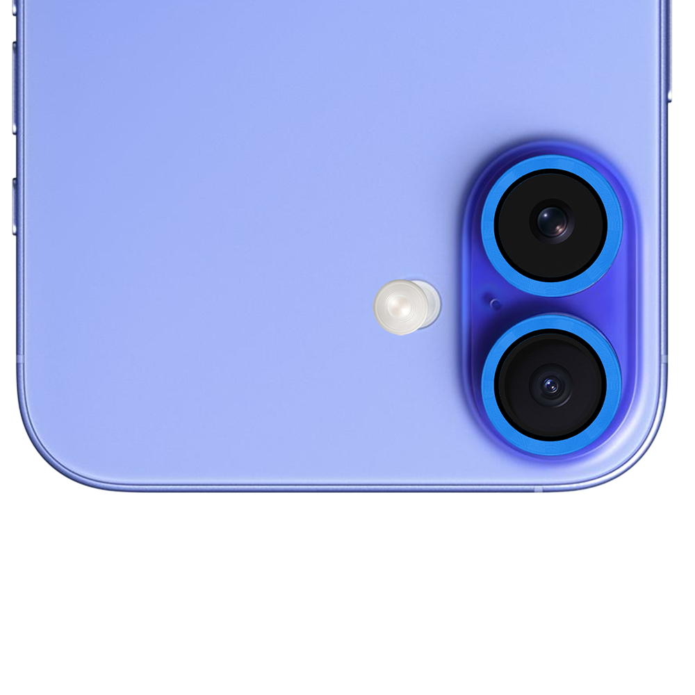 Metalowa osłona obiektywów szkło na aparat iPhone 16, granatowa (1)