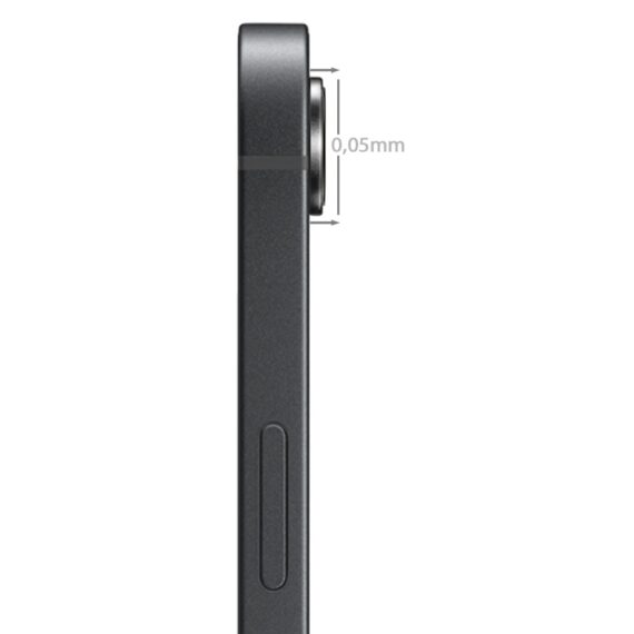 Metalowa osłona obiektywów szkło na aparat iPhone 16e, czarneCzarne-3