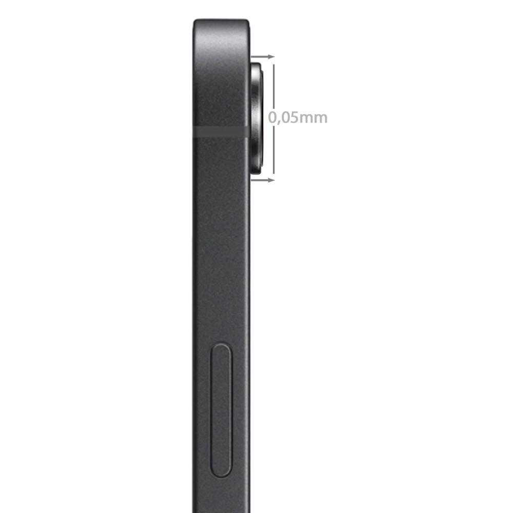 Metalowa osłona obiektywów szkło na aparat iPhone 16e, czarneCzarne-3