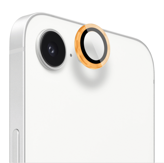 Metalowa osłona obiektywów szkło na aparat iPhone 16e, pomarańczowaPomarańczowe-4