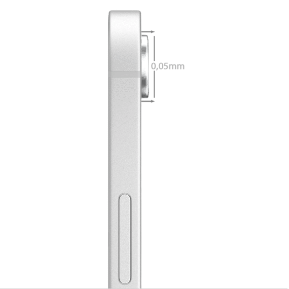 Metalowa osłona obiektywów szkło na aparat iPhone 16e, srebrneSrebrne-3