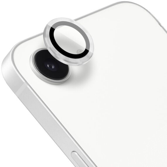 Metalowa osłona obiektywów szkło na aparat iPhone 16e, srebrneSrebrne