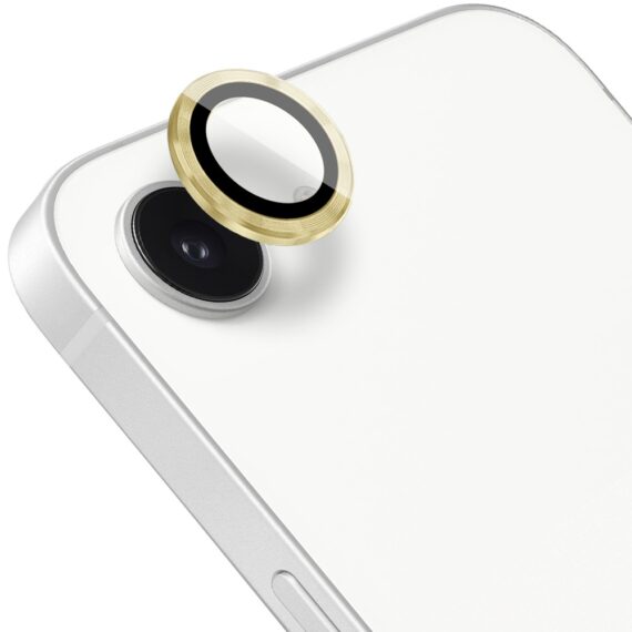 Metalowa osłona obiektywów szkło na aparat iPhone 16e, złotaZłote-1
