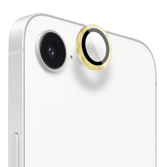 Metalowa osłona obiektywów szkło na aparat iPhone 16e, złotaZłote-2