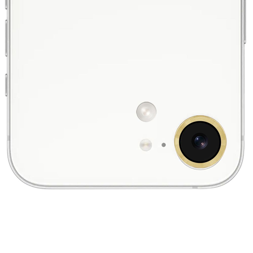 Metalowa osłona obiektywów szkło na aparat iPhone 16e, złotaZłote-3