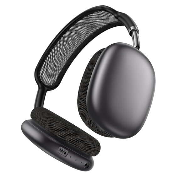 Słuchawki nauszne styl AirPods Max, czarne (4)