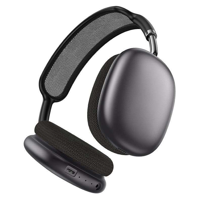 Słuchawki nauszne styl AirPods Max, czarne (4)
