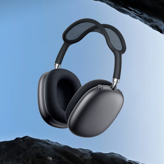 Słuchawki nauszne styl AirPods Max, czarne (5)