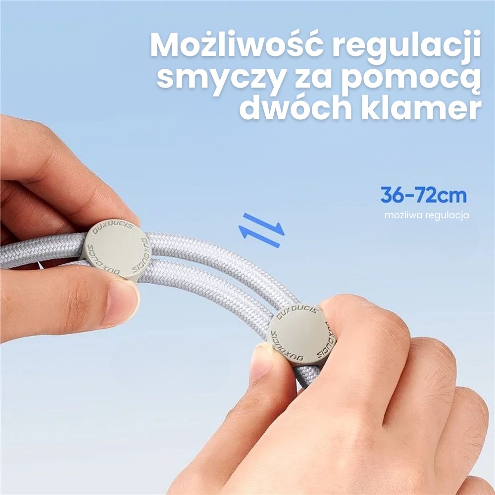Smycz do telefonu, regulowana, szara (3)