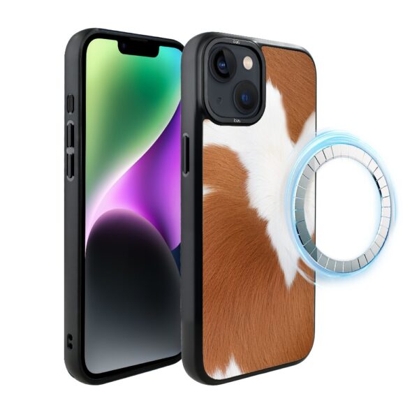 Etui do iPhone 14 IBIZU DropGuard Matt z MagSafe, Zew Natury, Alpejska Krowa