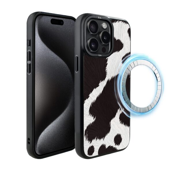 Etui do iPhone 15 Pro IBIZU DropGuard Matt z MagSafe, Zew Natury, Polska Krowa