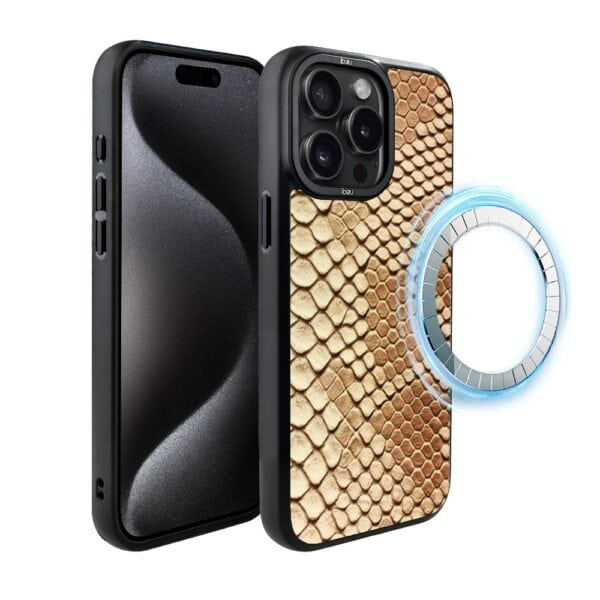 Etui do iPhone 15 Pro Max IBIZU DropGuard Matt z MagSafe, Zew Natury, Wąż