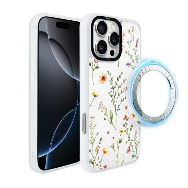 Etui do iPhone 16 Pro IBIZU DropGuard Matt z MagSafe, Pastel Bloom, Letni bukiet