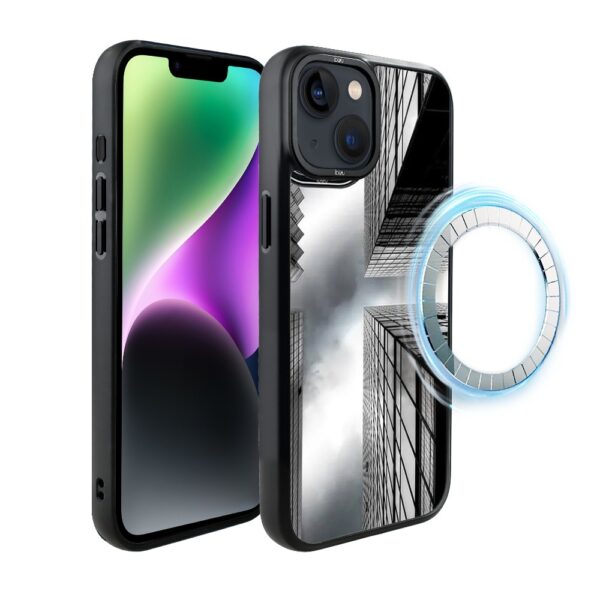 Etui do iPhone 14 Plus IBIZU DropGuard Matt z MagSafe, Noir City, Drapacze Chmur