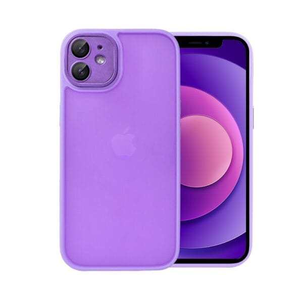 Etui do iPhone 12 Color Flush, z osłoną aparatu, fioletowe