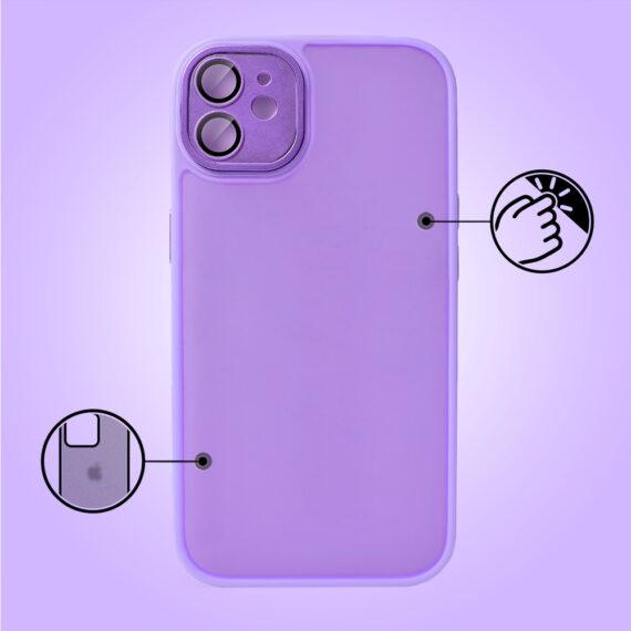 Etui do iPhone 12 Color Flush, z osłoną aparatu, fioletowe (6)