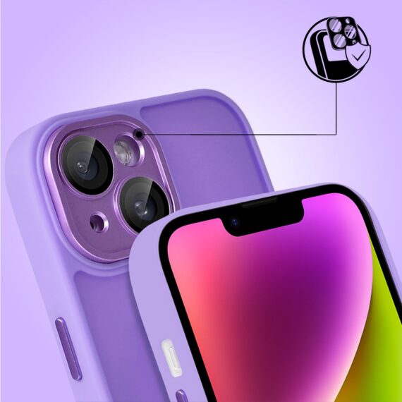 Etui do iPhone 14 Color Flush, z osłoną aparatu, fioletowe (2)