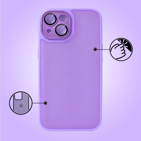 Etui do iPhone 14 Color Flush, z osłoną aparatu, fioletowe (6)